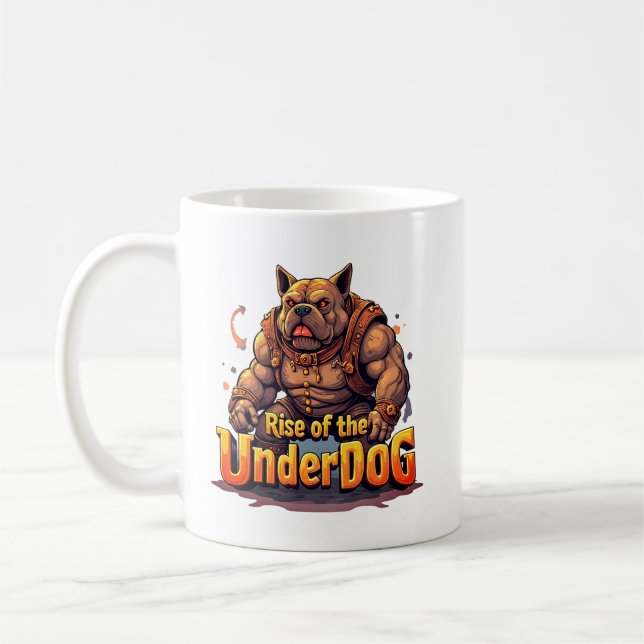 Rise of the Underdog Mug – Motivational Coffee Mug (Left)