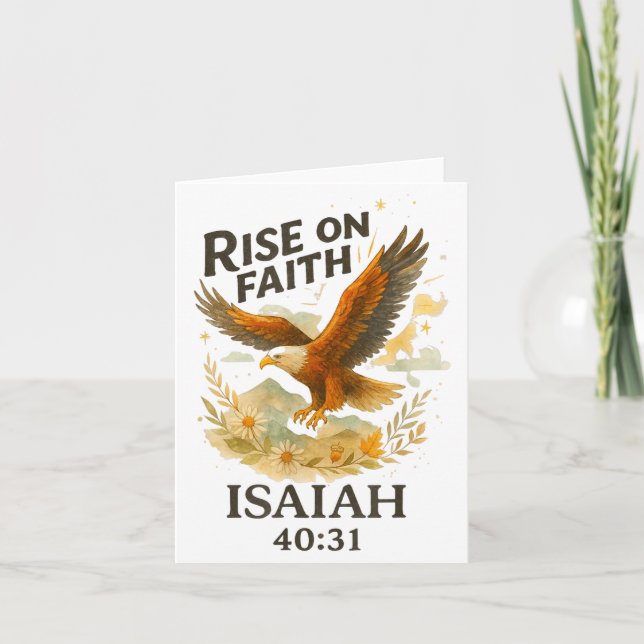 Rise On Faith Isaiah 40_31 Eagle Christian Waterco Card (Front)