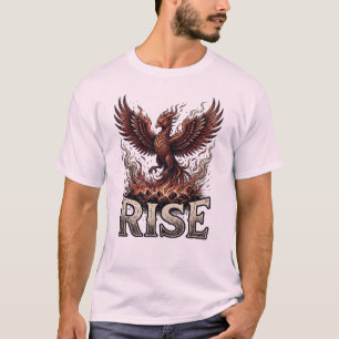 Rise Phoenix Fire Graphic Vintage T-Shirt