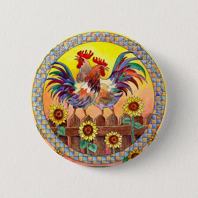 RISE & SHINE by SHARON SHARPE Button (Front)