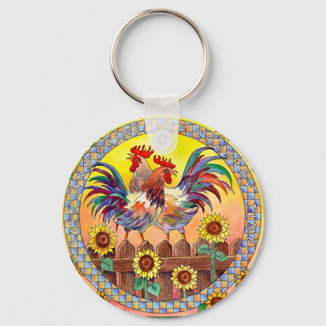 RISE & SHINE by SHARON SHARPE Keychain (Front)