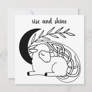 Rise & Shine Imbolc Lamb Natural Celtic Fire Holiday Card