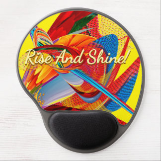 Rise & Shine Motivation Uplifting Tropic Abstract  Gel Mouse Pad