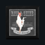 Rise & Shine Rooster Keepsake Box<br><div class="desc">Rise & Shine Rooster. Artist: Redstreake. Image ID: 152147D.</div>