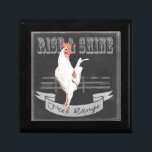 Rise & Shine Rooster Keepsake Box<br><div class="desc">Rise & Shine Rooster. Artist: Redstreake. Image ID: 152147D.</div>