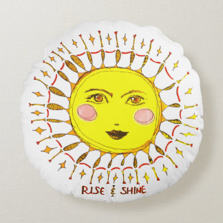 Rise & Shine Round Pillow