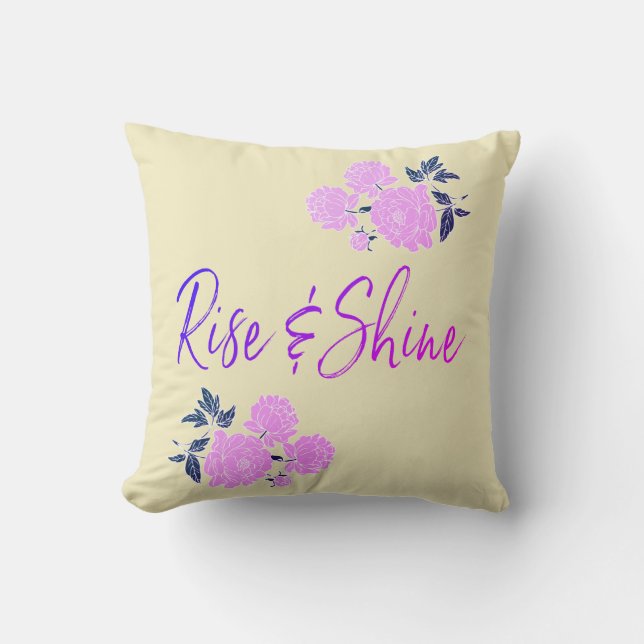 Rise & Shine Throw Pillow (Front)