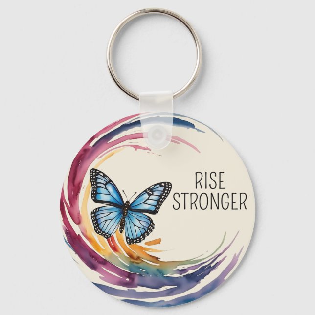 Rise Stronger Themed Keychain (Front)