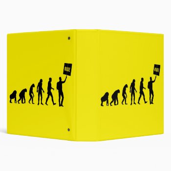 Rise: The Evolution Of Protest 3 Ring Binder by ThinxShop at Zazzle