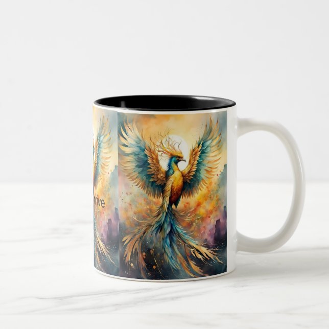 Rise & Thrive : Colorful Phoenix Mug (Right)