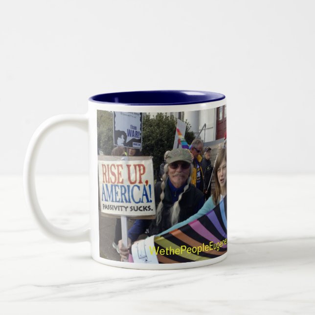 Rise Up America Two-Tone Coffee Mug (Left)