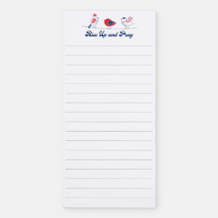 Rise Up and Pray Patriotic Birds Magnetic Notepad
