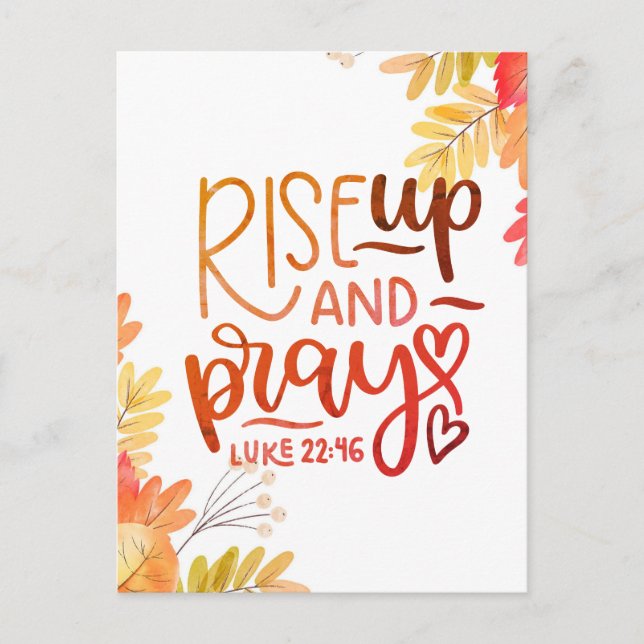 Rise up and Pray Postcard (Front)