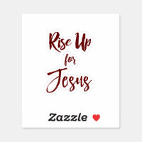 Rise Up and Pray Scripture Quote Classic Round Sticker, Zazzle