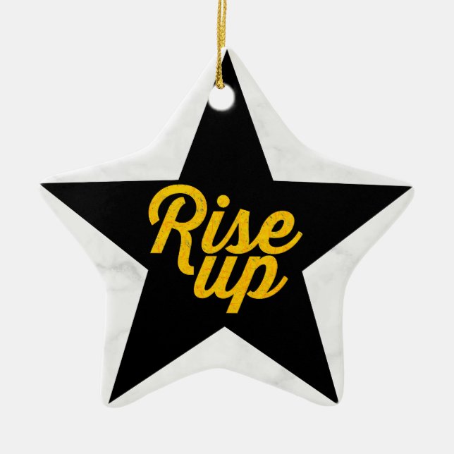 Rise Up Hamilton Ceramic Ornament (Front)