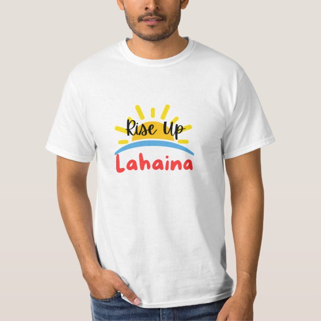 Rise Up Lahaina Sunrise T-Shirt (Front)