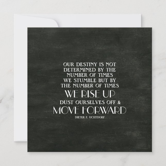 Rise Up & Move Forward Inspirational Quote Card (Front)
