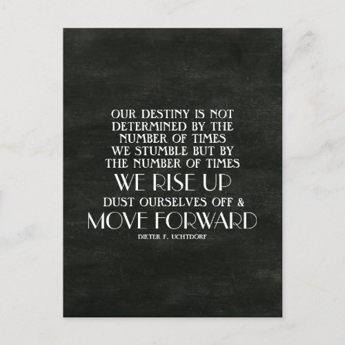 Rise Up  Move Forward Inspirational Quote  Postcard