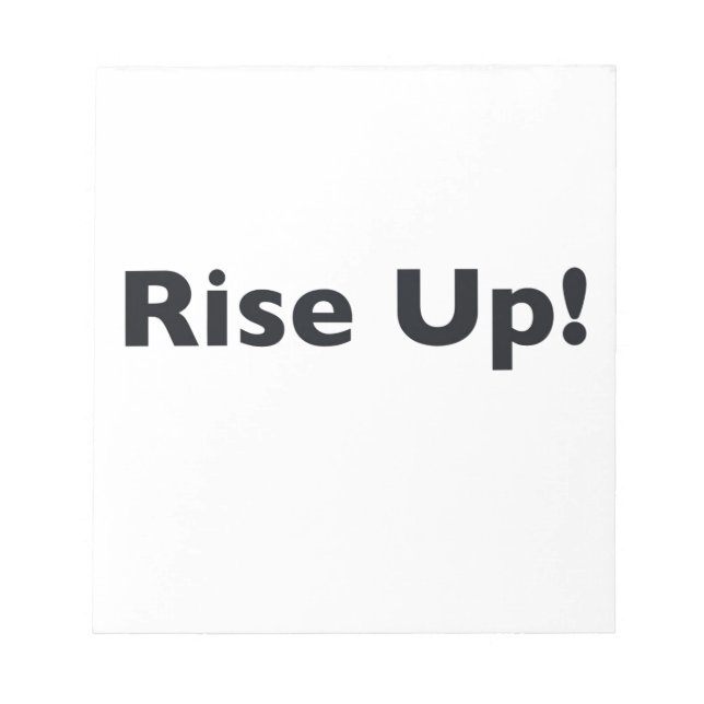 Rise Up! Notepad (Front)