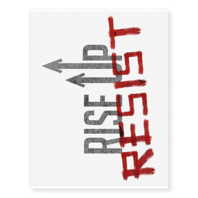 Rise Up, Resist Temporary Tattoos (Front)