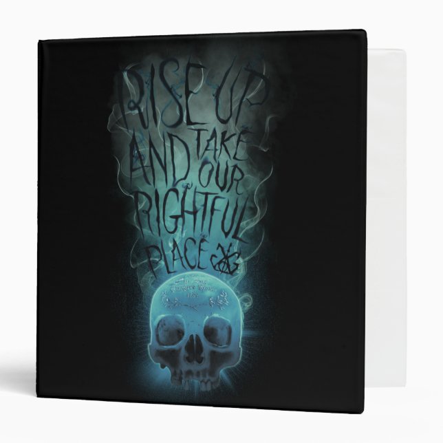 "Rise Up" Skull & Smoke Graphic 3 Ring Binder (Front/Inside)