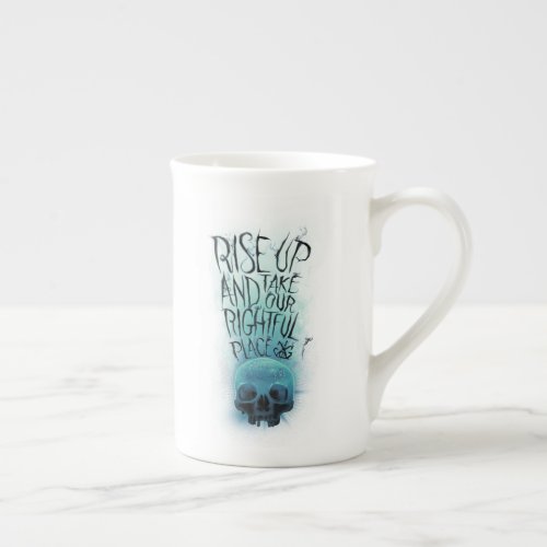 Rise Up Skull  Smoke Graphic Bone China Mug