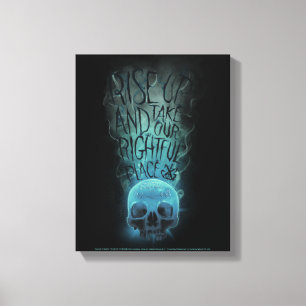 "Rise Up" Skull & Smoke Graphic Canvas Print