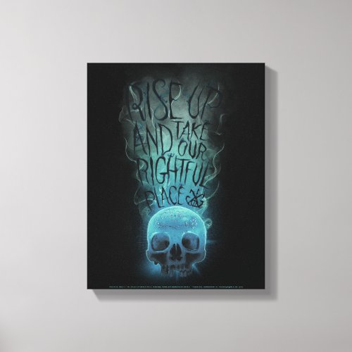 Rise Up Skull  Smoke Graphic Canvas Print