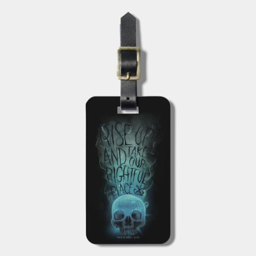 Rise Up Skull  Smoke Graphic Luggage Tag