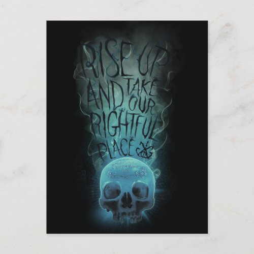 Rise Up Skull  Smoke Graphic Postcard