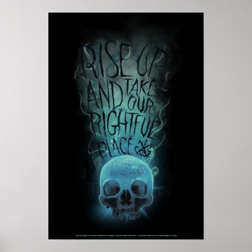 Rise Up Skull  Smoke Graphic Poster
