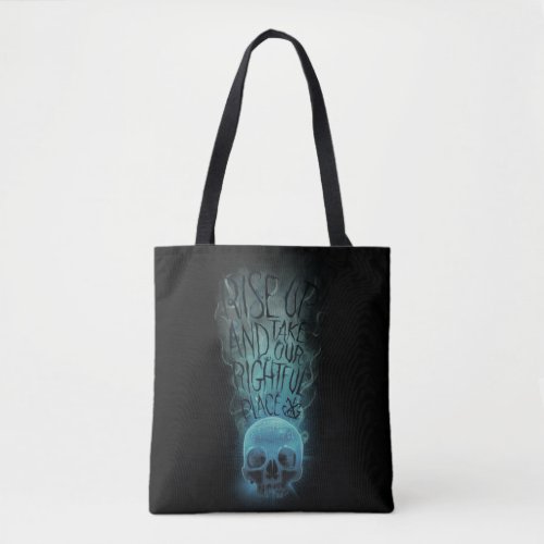 Rise Up Skull  Smoke Graphic Tote Bag