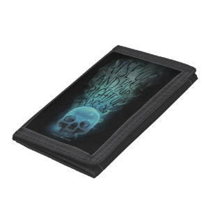 "Rise Up" Skull & Smoke Graphic Tri-fold Wallet