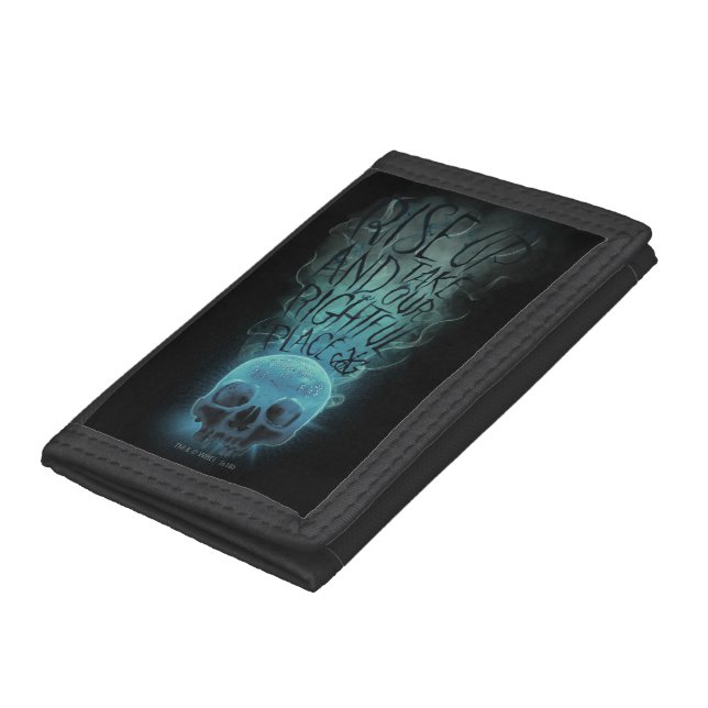 "Rise Up" Skull & Smoke Graphic Trifold Wallet (Bottom)