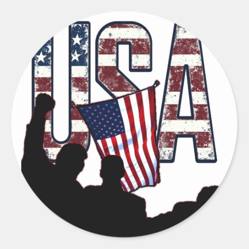 Rise Up USA Classic Round Sticker