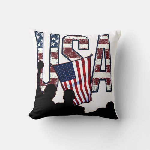Rise Up USA Throw Pillow