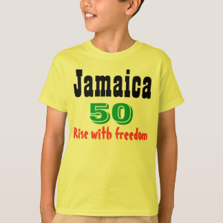 rise with freedom jamaica t-shirts