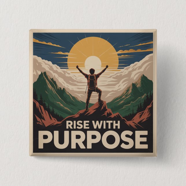 Rise With Purpose Button (Front)