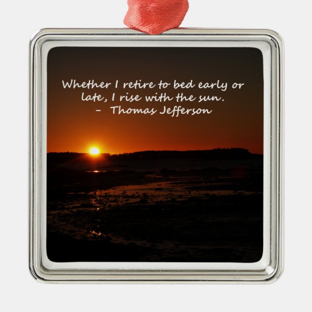 Rise With The Sun Metal Ornament (Front)