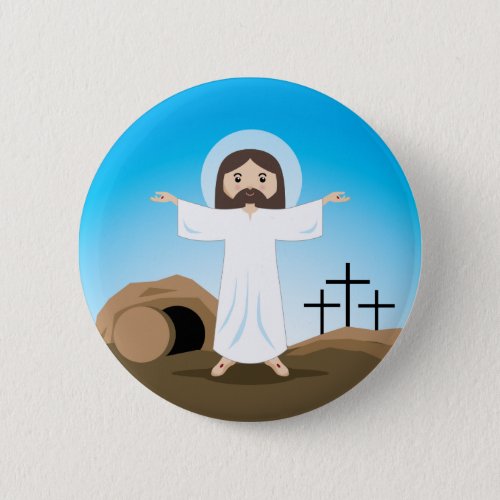 Risen Christ Button