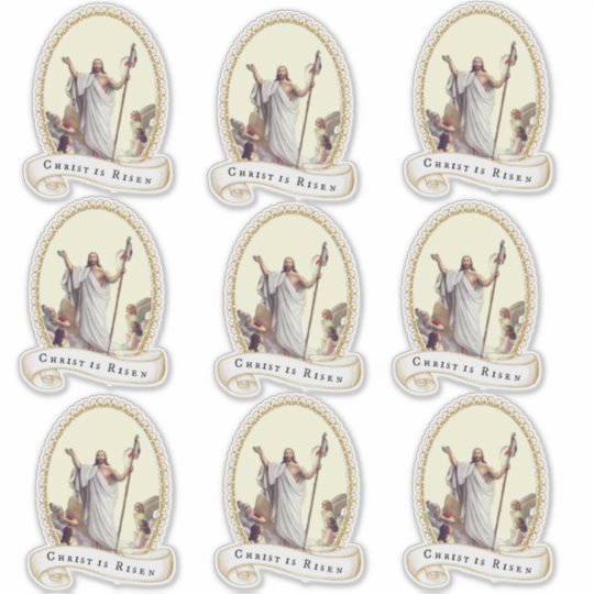 Risen Christ Easter Resurrection Religious Jesus Sticker