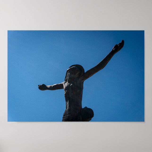 Risen Christ Statue, Medjugorje, Bosnia Poster (Front)