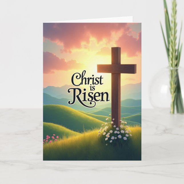 Risen Hope Landscape Art Card (Front)