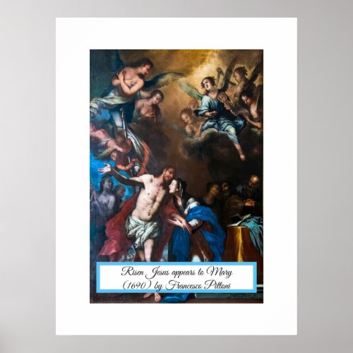 Risen Jesus appears to Mary  Poster