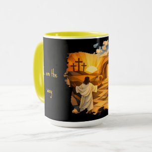 Risen Jesus Empty Tomb 3D Papercut 15oz Coffee Mug