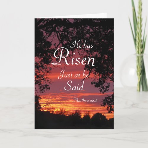 Risen Lord Sunrise Easter Card
