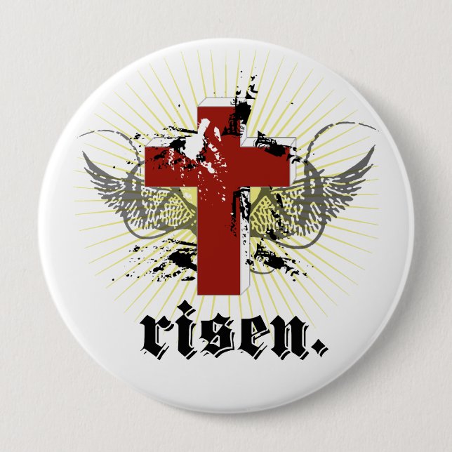 risen pinback button (Front)