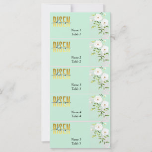 Risen Religious Christian Mint Easter Place Card