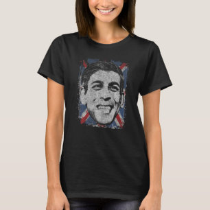 Rishi Sunak British Prime Minister Stencil Art UK T-Shirt