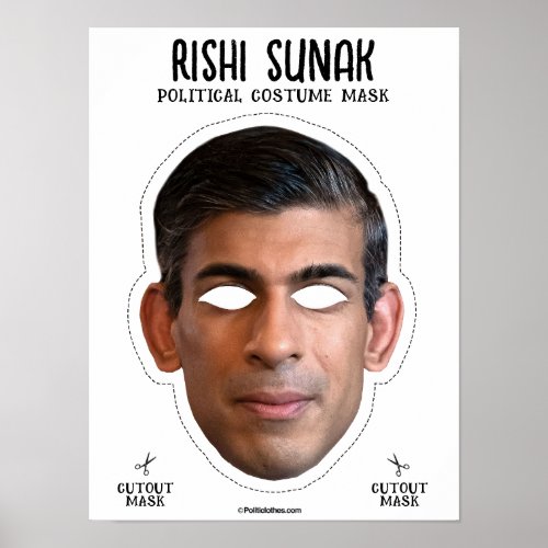 Rishi Sunak Costume Mask Poster